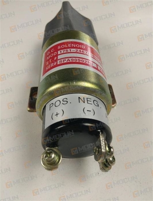 Dobra cena. Zawór elektromagnetyczny zatrzymania silnika Diesla koparki, 24 V zawór odcinający paliwa Diesel 1751-2467UIB1S5A w Internecie