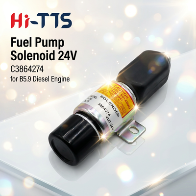 Części do maszyn budowlanych 24V 3864274 386-4274 Zawór elektromagnetyczny zatrzymujący dla części koparki 6BT5.9 B5.9