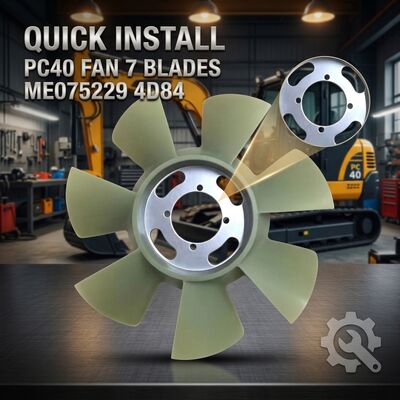 Wentylator chłodzący silnik typu Direct Fit Bolt-On 7 łopatek ME075229 4D84 Koparka minikoparka Yanmar PC40 PC40-7 Szybka instalacja Wymiana